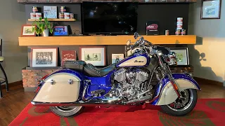 2023 Indian Motorcycle Springfield Spirit Blue Metallic Silver Quartz Metallic