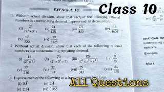 Class 10 Ex 1C Q1 Q2 Q3 Real Numbers | RS Aggarwal | Chapter 1 | 2022 | CBSE | ICSE | Rajmith study