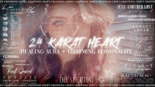 ₊↷# 𝟐𝟒 𝐊𝐀𝐑𝐀𝐓 𝐇𝐄𝐀𝐑𝐓 ¦¦ healing aura + charming personality subliminal ¦¦ by cher