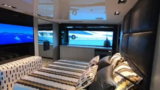 M/Y Drifter (new Amer F100 Superyacht) during the 2019 Cannes Boat Show