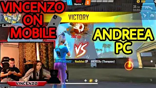 VINCENZO on Mobile in a fun match Vs his Girlfriend on PC