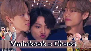 Vminkook being chaotic for 10 minutes straight.