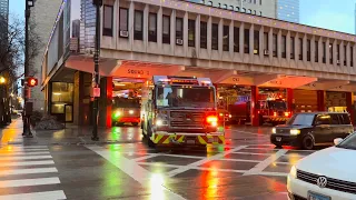 Chicago fire department squad 1 truck 3 2-7-1 Ambulance 28 responding