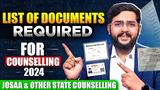 List of Documents required for  jee main counselling 2024 | All in one video for documents