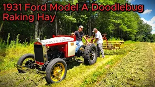 Raking Hay with 1931 Ford Model A Doodlebug