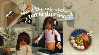 ♡ spend the day with me 🌱 | paris diaries| bloxburg roleplay ♡