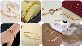 Unique gold bracelet design for women || Simple lite weight gold bracelet || Daily wear gold braclet