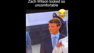 Zach Wilson uncomfortable at the NFL Draft 😂🤣 #shorts