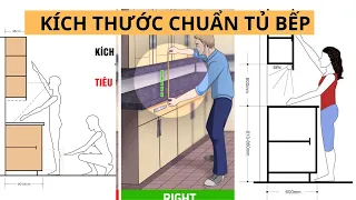 kích thước tiêu chuẩn của tủ TỦ BẾP, đối với người Việt.