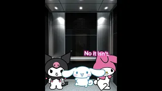 (Kuromi , Cinnamoroll and  My melody )got stuck in an elevator!😨😳|made by vivey.