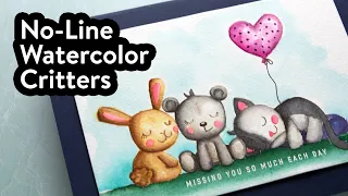 No-Line Watercoloring with Furry Friends