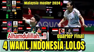 hasil pertandingan 16 Besar  Malaysia Master 2024~Indonesia Lolos Quarter final