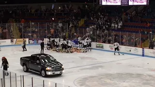 Teddy Bear Toss at Muskegon Lumberjacks’ game