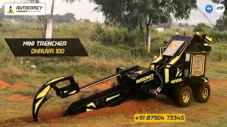 Mini Portable Trencher | Stand on all wheel drive | Autocracy Machinery | Made in India