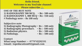 NHPC Radiography questions | #radiography #mcq | Radiography Multiple choice Questions. #2023