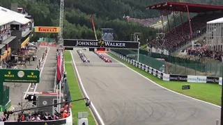 F1 - Belgian GP 2018 - Alonso Startcrash live