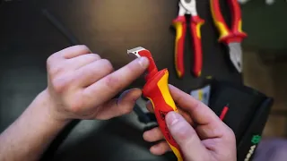 Нож knipex с пяткой , для удаления изоляции