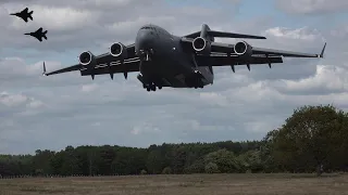 Special C-17 delivers aid to Ukraine via Lakenheath during F-15 surge 🇺🇦 🇦🇺 🇺🇸 🇬🇧