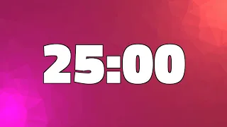 25 MINUTES TIMER COUNTDOWN [1500 seconds - Pink Triangles Background]