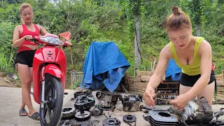 Genius girl repairs and restores all Honda 110cc motorbike engines like new