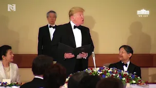 President Trump and the First Lady Attend the State Banquet in Japan