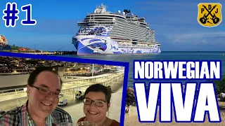 Norwegian Viva Pt.1 - Embarkation, Indulge Food Hall, Ocean View Cabin, Lisbon Sailaway, Dance Party