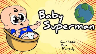 Baby SUPERMAN | Cartoon Box Parody #36 | Superhero Funny Cartoons