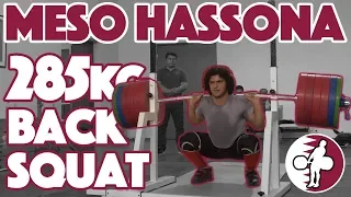 Meso Hassona Part 1 (285kg/628lb Back Squat PR) - 2018 Asian Juniors Training Hall [4k 50]