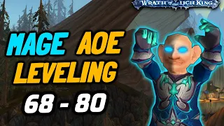 WOTLK Mage Aoe Leveling Level 70-80 guide