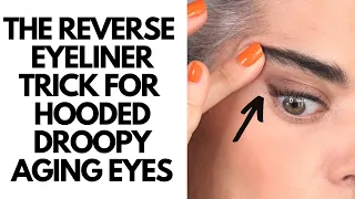 THE REVERSE EYELINER TRICK FOR HOODED, DROOPY, AGING  EYES | Nikol Johnson