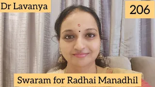 | Swaram for Radhai Manadhil | Snehithiye | Dr Lavanya | Vidhyasagar | Carnatic Notes | Chitra |