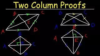 Two Column Proofs With Parallelograms, Isosceles Trapezoids, Rhombuses, and Kites - Geometry