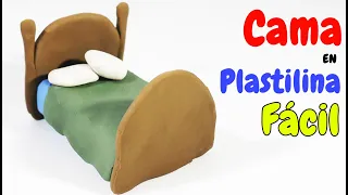 Cómo hacer una cama de plastilina fácil paso a paso explicado - playdoh maqueta de la casa 3