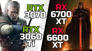 RTX 3070 vs RTX 3060 Ti vs RX 6700 XT vs RX 6600 XT - Test in 19 Games