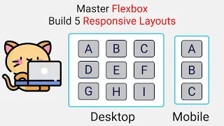 Master Flexbox 2021 🔥 - Build 5 Responsive Layouts 🎖️ || CSS 2021