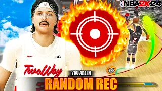 My NEW 2 WAY POINT GUARD BUILD DOMINATES RANDOM REC in NBA 2K24