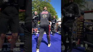 Billy Joe Saunders and Tyson Fury public workout