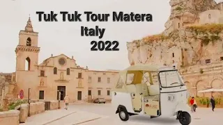 Ape Calessino tour Sassi Di Matera Cave City Italy in the steps of Bond No Time to Die Tuk Tuk tour