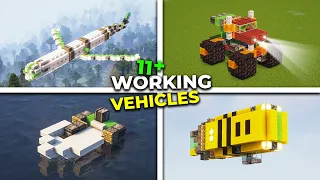 11 Working Vehicle Build Hacks In Minecraft(Land.Air,Water)
