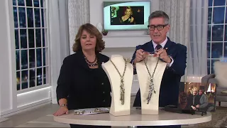 Joan Rivers Crystal Embellished Tassel Necklace w/ 3" Extender on QVC