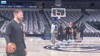 LUKA DONCIC, KYRIE & MAVERICKS TODAYS POST PRACTICE SHOOTAROUND AHEAD OF TONIGHTS GAME 4 VS T.WOLVES