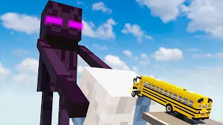 Cars vs Minecraft Enderman | Teardown