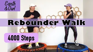 BRISK 2 Mile 4000 Step Rebounder Walk Workout 30 Minutes Beginners & Seniors