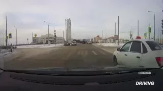 Driving in the downtown of Kazan 2016 Russia