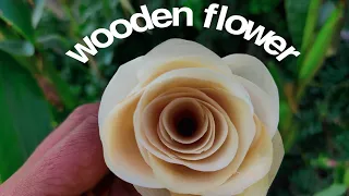 How to make beautiful wooden rose flower very easy|The Q