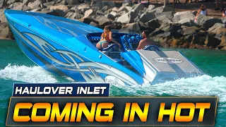 HUGE OUTBOARDS BOUNCING AROUND !! HAULOVER INLET BOATS | BOAT ZONE