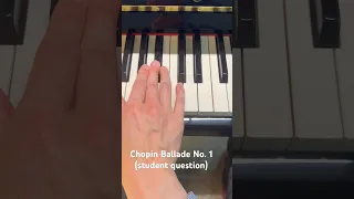 Thumb Over Vs. Thumb Under - Chopin Ballade No. 1 (student question) #pianolessonsonline