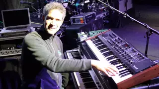 Mike playing his Rhodes and Prophet08 at Level 42 soundcheck