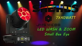 Shehds JMS WEBB 7x40 w LED WASH & ZOOM Small Bee Eye