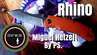 The RHINO designed by Miguel Hetzel and made by Pickled Steel. Now available!